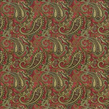 Gresham Paisley Jewel by Kasmir Fabric 1418 100% Cotton SPAIN 100,000 Wyzenbeek Double Rubs H: 13 4/8 inches, V: 13 4/8 inches 55 - Fabric Carolina - Kasmir
