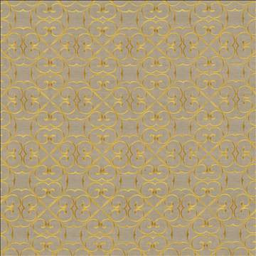 Greywell Baroque by Kasmir Fabric 1439 100% Polyester Embroidery Contents 100% Rayon INDIA 12,000 Wyzenbeek Double Rubs H: 4 inches, V: 4 inches 52 - 55 - Fabric Carolina - Kasmir