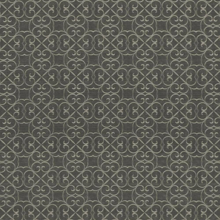 Greywell Thunder by Kasmir Fabric 1438 100% Polyester Embroidery Contents 100% Rayon INDIA 12,000 Wyzenbeek Double Rubs H: 4 inches, V:4 inches 54 - 55 - Fabric Carolina - Kasmir