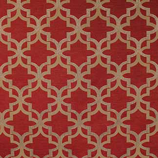 Grimes Red 2750911002 by Carole Fabric Exclusive Radiant Poppy 47% Poly,35% Viscose,15% Acryl,3% Linen Turkey H: 7 3/4"V, 8"H  56" Minimum (See sample for specifics) - Fabric Carolina - Carole Exclusive
