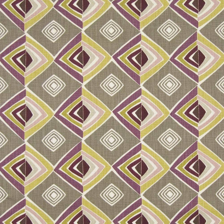 Groovy Diamond Boysenberry by Kasmir Fabric 1387 100% Cotton USA 14,000 Wyzenbeek Double Rubs H: 13 4/8 inches, V:6 2/8 inches 54 - Fabric Carolina - Kasmir