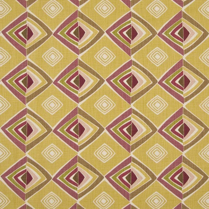Groovy Diamond Citrine by Kasmir Fabric 1387 100% Cotton USA 14,000 Wyzenbeek Double Rubs H: 13 4/8 inches, V:6 2/8 inches 54 - Fabric Carolina - Kasmir