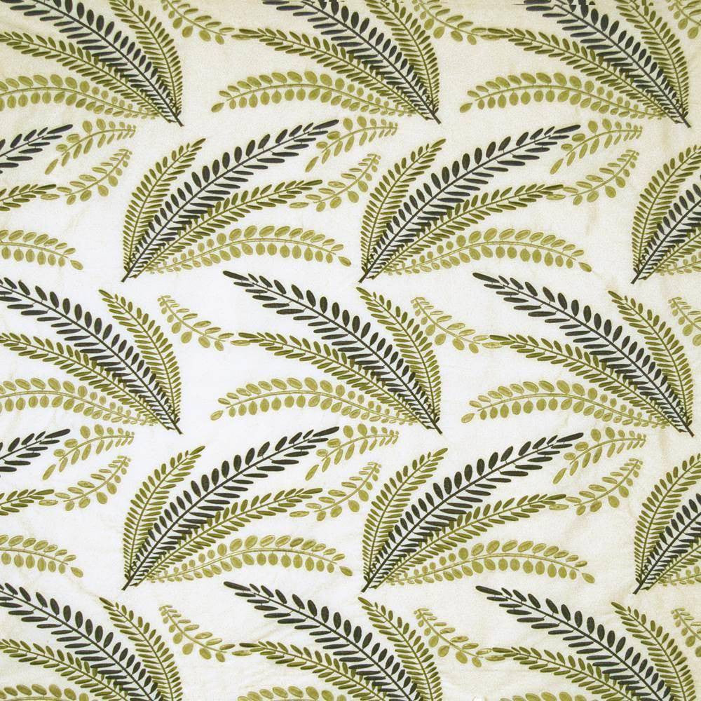 Grotto Fern by Kasmir Fabric 1366 100% Polyester INDIA Not Tested H: 12 6/8 inches, V:15 2/8 inches 54 - Fabric Carolina - Kasmir