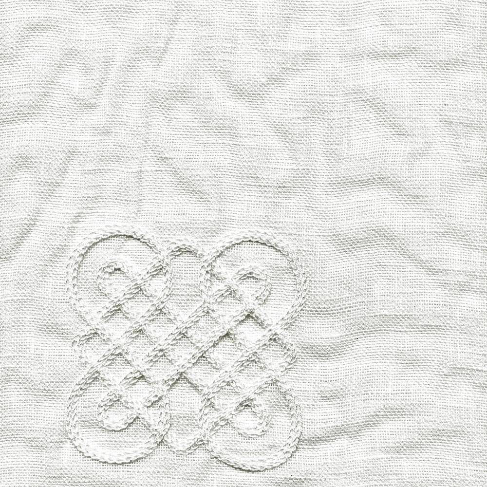 Guillaume Snow by Kasmir Fabric 1374 100% Linen Embroidery Contents 100% Rayon INDIA Not Tested H: 13 4/8 inches, V:7 4/8 inches 54 - Fabric Carolina - Kasmir