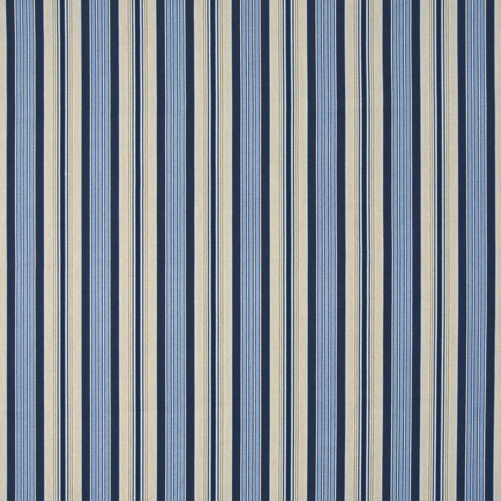 Gulfshore Stripe Indigo by Kasmir Fabric 1372 100% Cotton USA 15,000 Wyzenbeek Double Rubs H: 4 4/8 inches, V:N/A 54 - Fabric Carolina - Kasmir