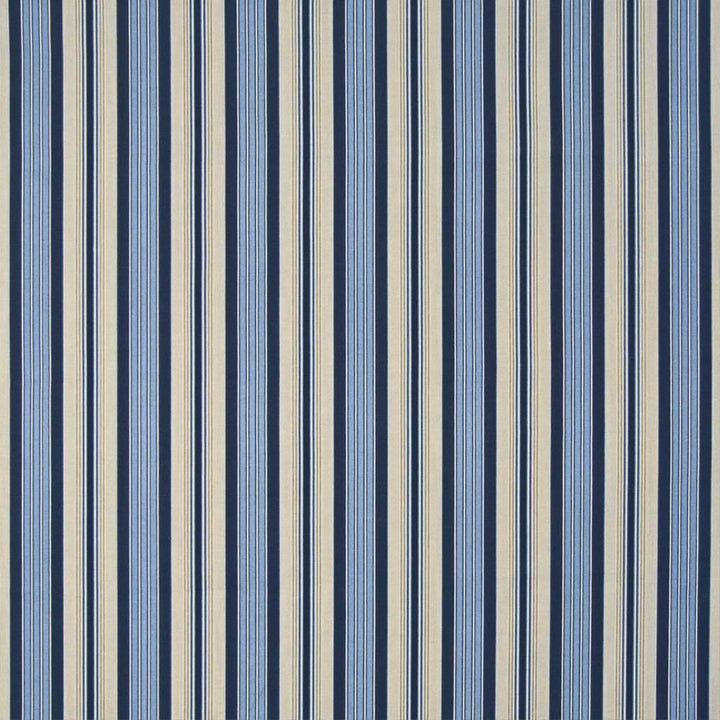 Gulfshore Stripe Indigo by Kasmir Fabric 1372 100% Cotton USA 15,000 Wyzenbeek Double Rubs H: 4 4/8 inches, V:N/A 54 - Fabric Carolina - Kasmir