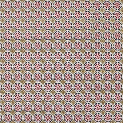 Daisy Daisy Red/Tan by Groundworks Fabric