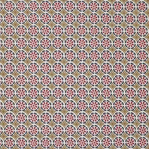 Daisy Daisy Red/Tan by Groundworks Fabric