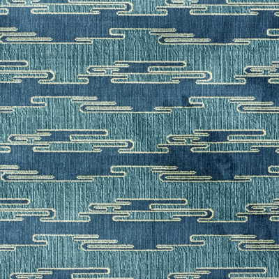 Sora Velvet Aqua/Blue by Groundworks Fabric