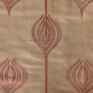 Tulip Embroidery Rust by Lee Jofa Modern Fabric