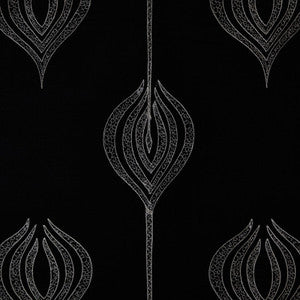 Tulip Embroidery Black by Lee Jofa Modern Fabric