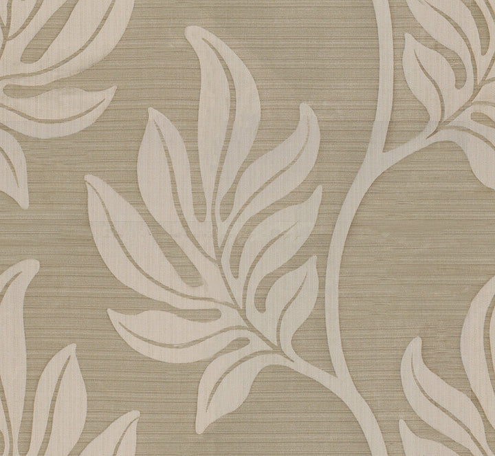 Leaf Strie Beige by Groundworks Fabric