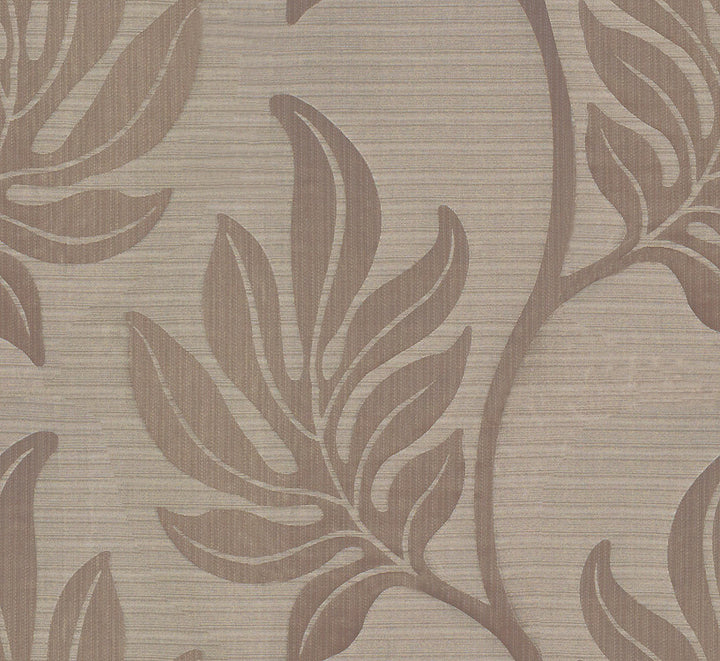 Leaf Strie Taupe by Groundworks Fabric