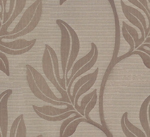 Leaf Strie Taupe by Groundworks Fabric