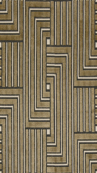 Louvered Maze Linen by Groundworks Fabric