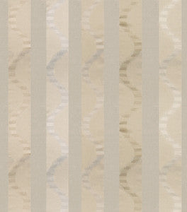 Ikat Wave Sheer Taupe by Groundworks Fabric