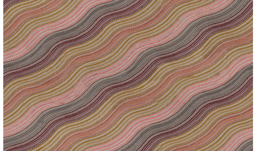 Water Stripe Emb Raisin/Rose by Lee Jofa Modern Fabric