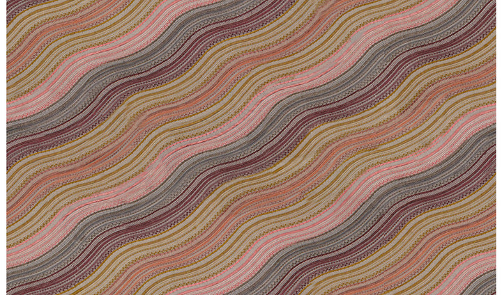 Water Stripe Emb Raisin/Rose by Lee Jofa Modern Fabric