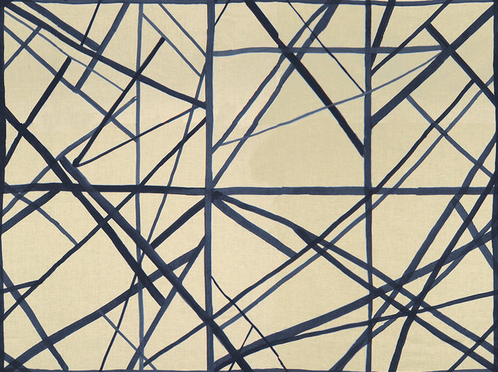 Channels Periwinkle/Oat by Lee Jofa Modern Fabric