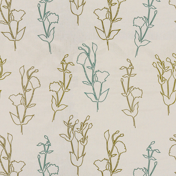 Ventana Garden Grass/Teal by Groundworks Fabric
