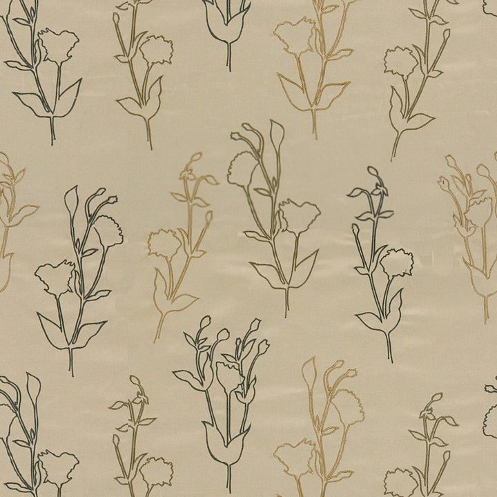 Ventana Garden Carmel/Charcoal by Groundworks Fabric