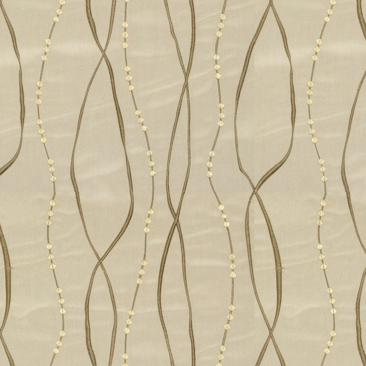 Entwine Emb Taupe/Lime by Groundworks Fabric