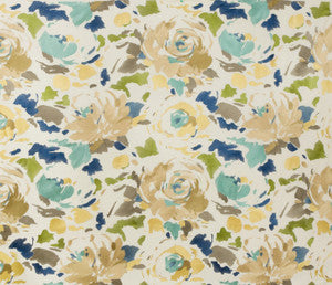 Kalos Emb Teal/Brass by Lee Jofa Modern Fabric