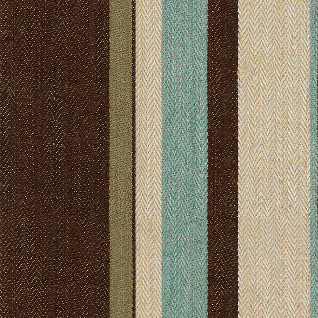 Drummond Stripe Aqua/Cocoa by Groundworks Fabric