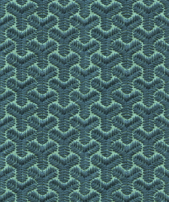 Chengtudoor Emb Blue/Aqua by Lee Jofa Modern Fabric
