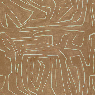 Graffito Salmon/Cream by Lee Jofa Modern Fabric