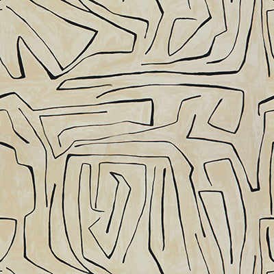 Graffito Linen/Onyx by Lee Jofa Modern Fabric