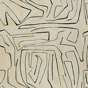 Graffito Linen/Onyx by Lee Jofa Modern Fabric