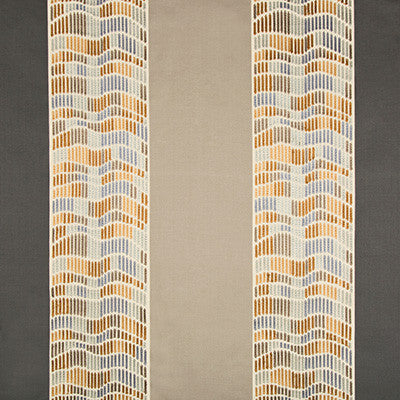 Cantor Stripe Smoke/Brass by Lee Jofa Modern Fabric