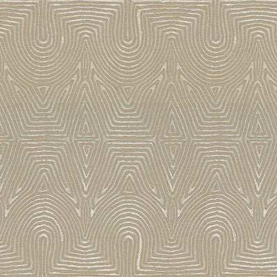Julia Emb Flax/Silver by Lee Jofa Modern Fabric