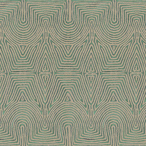 Julia Emb Flax/Jade by Lee Jofa Modern Fabric