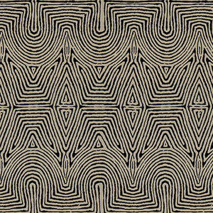 Julia Emb Flax/Ebony by Groundworks Fabric