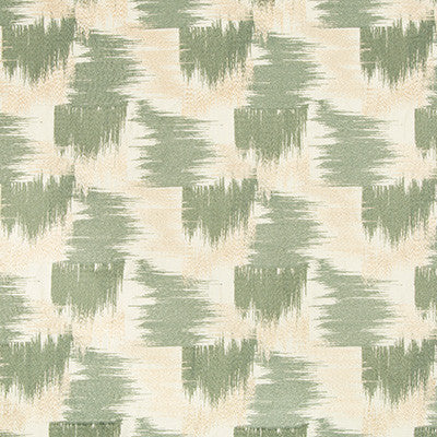Mandelbrot Emb Beige/Jade by Lee Jofa Modern Fabric