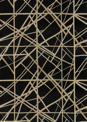 Channels Velvet Onyx/Almond by Lee Jofa Modern Fabric