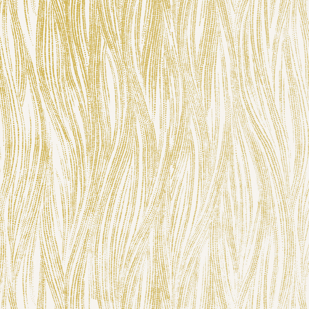 Currents Paper Gold/Ivory by Lee Jofa Modern Wallcovering