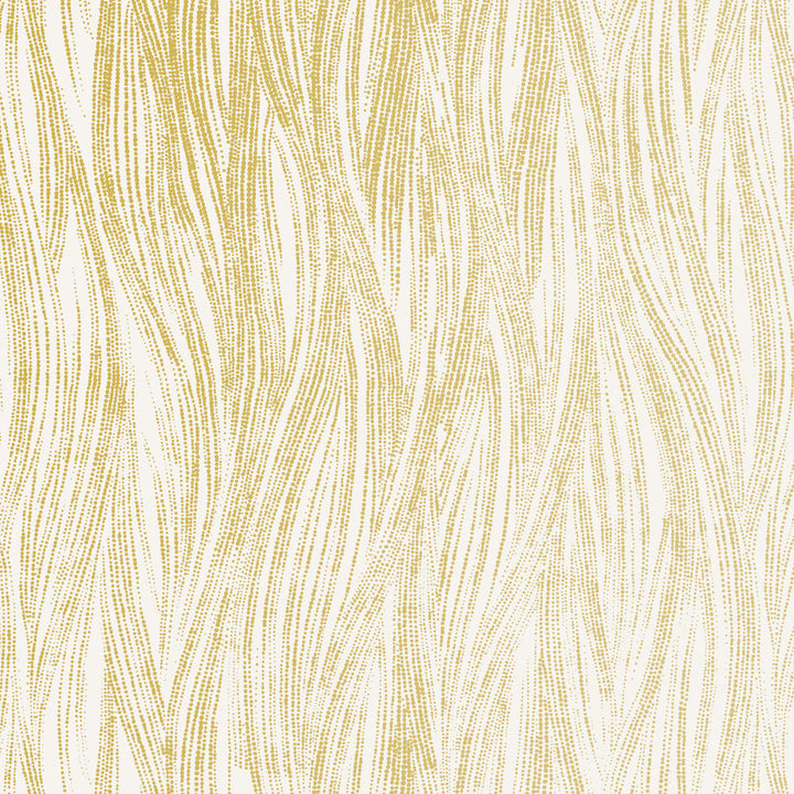 Currents Paper Gold/Ivory by Lee Jofa Modern Wallcovering
