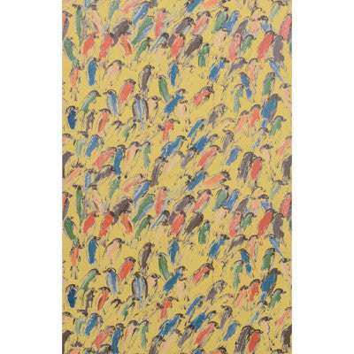 Finches Multi/Gold by Lee Jofa Modern Wallcovering