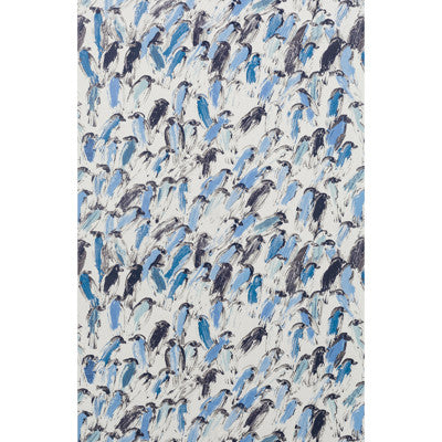 Finches Blue/Beige by Lee Jofa Modern Wallcovering