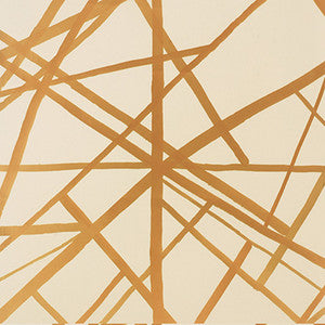 Channels Paper Copper/Beige by Groundworks Wallcovering