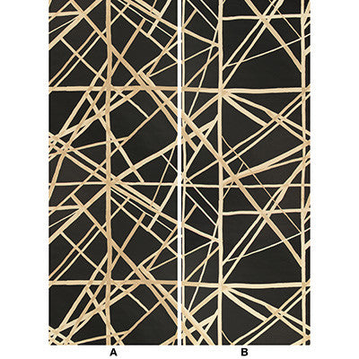 Channels Paper Onyx Almond by Groundworks Wallcovering
