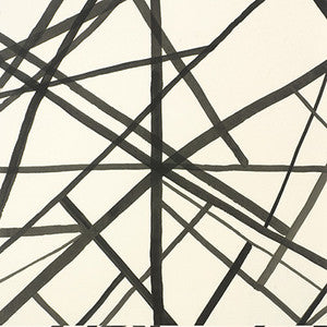 Channels Paper Ebony/Ivry by Groundworks Wallcovering