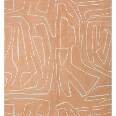 Graffito Salmon/Cream by Groundworks Wallcovering