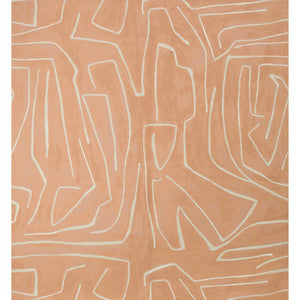 Graffito Salmon/Cream by Groundworks Wallcovering