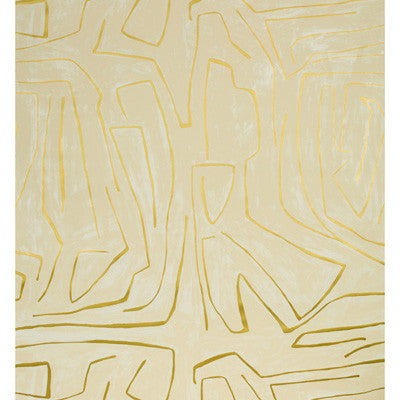 Graffito Ivory/Gold by Groundworks Wallcovering