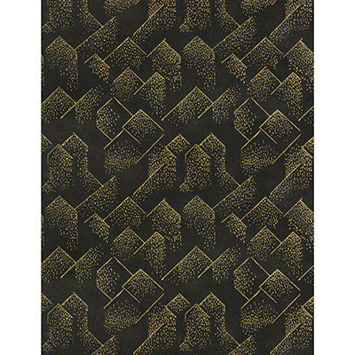 Brink Paper Gold/Onyx by Lee Jofa Modern Wallcovering