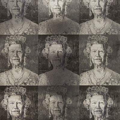 Hm Glam Silver/Charcoal by Lee Jofa Modern Wallcovering